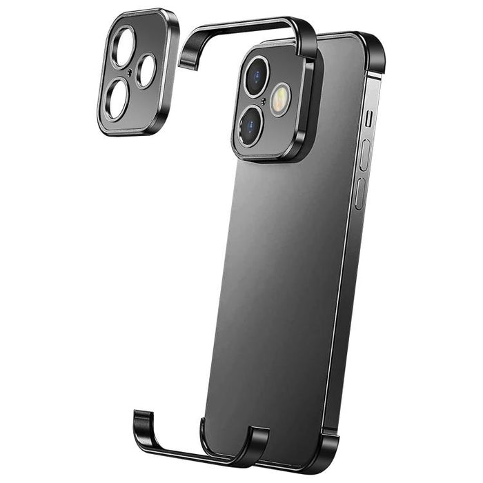 Funda para teléfono ultradelgada sin marco de aleación de titanio con protección antichoque en las cuatro esquinas, For iPhone 16 Pro Max, For iPhone 16 Pro, For iPhone 16 Plus, For iPhone 16