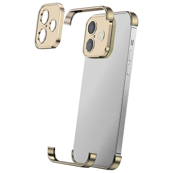 Funda para teléfono ultradelgada sin marco de aleación de titanio con protección antichoque en las cuatro esquinas, For iPhone 16 Pro Max, For iPhone 16 Pro, For iPhone 16 Plus, For iPhone 16