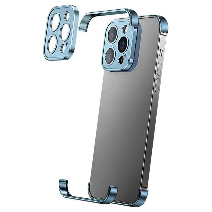 Funda para teléfono ultradelgada sin marco de aleación de titanio con protección antichoque en las cuatro esquinas, For iPhone 15 Pro Max, For iPhone 15 Pro, For iPhone 15 Plus, For iPhone 15, For iPhone 14 Plus, For iPhone 14, For iPhone 14 Pro       ...