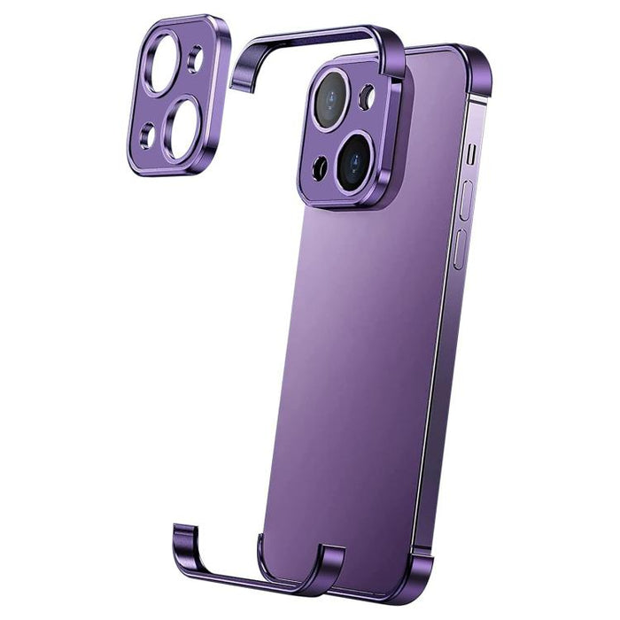 Funda para teléfono ultradelgada sin marco de aleación de titanio con protección antichoque en las cuatro esquinas, For iPhone 15 Pro Max, For iPhone 15 Pro, For iPhone 15 Plus, For iPhone 15, For iPhone 14 Plus, For iPhone 14, For iPhone 14 Pro       ...