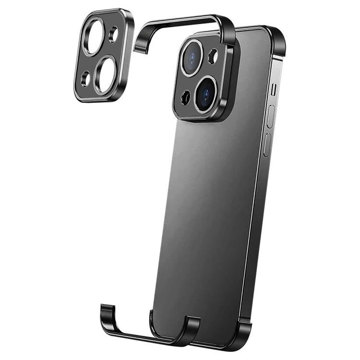 Funda para teléfono ultradelgada sin marco de aleación de titanio con protección antichoque en las cuatro esquinas, For iPhone 15 Pro Max, For iPhone 15 Pro, For iPhone 15 Plus, For iPhone 15, For iPhone 14 Plus, For iPhone 14, For iPhone 14 Pro       ...
