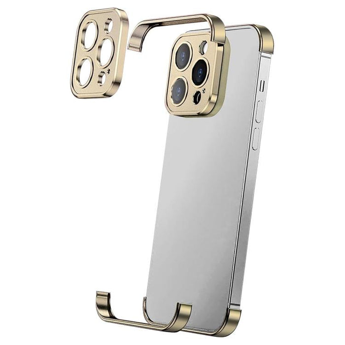 Funda para teléfono ultradelgada sin marco de aleación de titanio con protección antichoque en las cuatro esquinas, For iPhone 15 Pro Max, For iPhone 15 Pro, For iPhone 15 Plus, For iPhone 15, For iPhone 14 Plus, For iPhone 14, For iPhone 14 Pro       ...