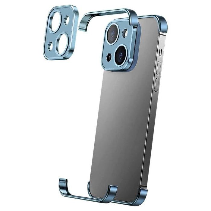 Funda para teléfono ultradelgada sin marco de aleación de titanio con protección antichoque en las cuatro esquinas, For iPhone 15 Pro Max, For iPhone 15 Pro, For iPhone 15 Plus, For iPhone 15, For iPhone 14 Plus, For iPhone 14, For iPhone 14 Pro       ...