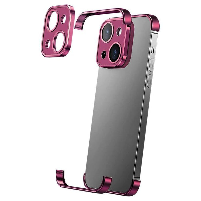 Funda para teléfono ultradelgada sin marco de aleación de titanio con protección antichoque en las cuatro esquinas, For iPhone 15 Pro Max, For iPhone 15 Pro, For iPhone 15 Plus, For iPhone 15, For iPhone 14 Plus, For iPhone 14, For iPhone 14 Pro       ...