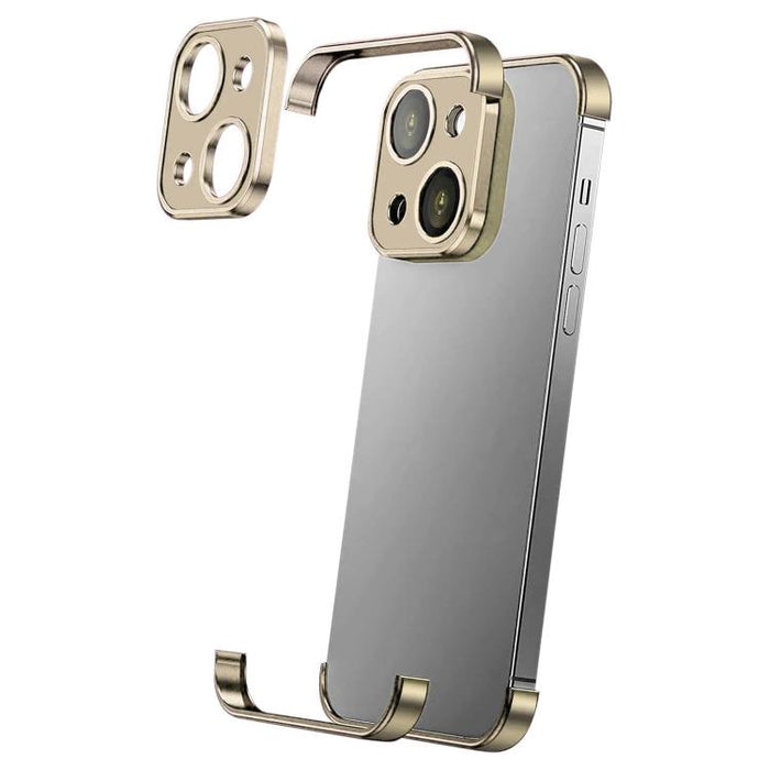Funda para teléfono ultradelgada sin marco de aleación de titanio con protección antichoque en las cuatro esquinas, For iPhone 15 Pro Max, For iPhone 15 Pro, For iPhone 15 Plus, For iPhone 15, For iPhone 14 Plus, For iPhone 14, For iPhone 14 Pro       ...