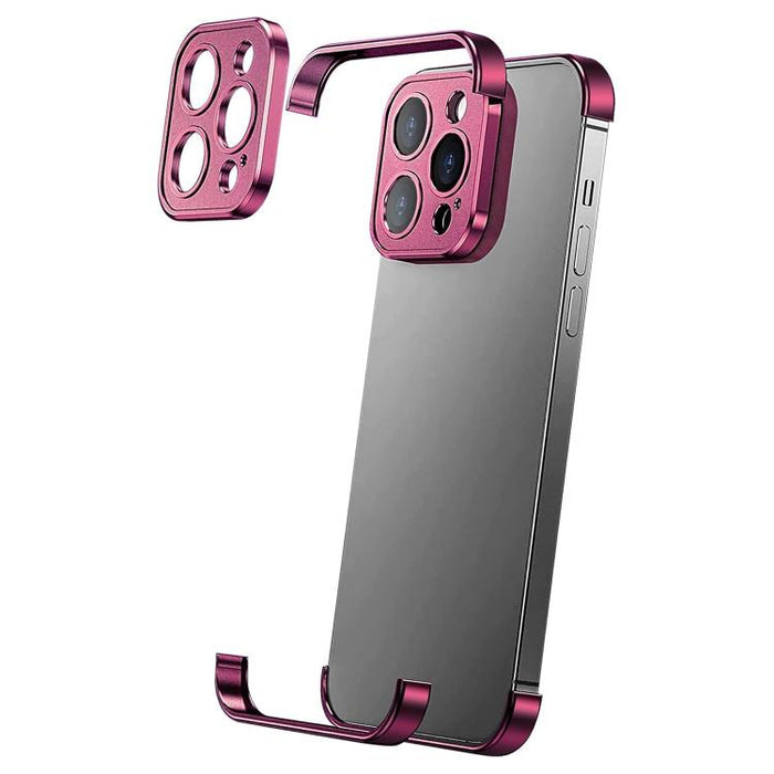 Funda para teléfono ultradelgada sin marco de aleación de titanio con protección antichoque en las cuatro esquinas, For iPhone 15 Pro Max, For iPhone 15 Pro, For iPhone 15 Plus, For iPhone 15, For iPhone 14 Plus, For iPhone 14, For iPhone 14 Pro       ...