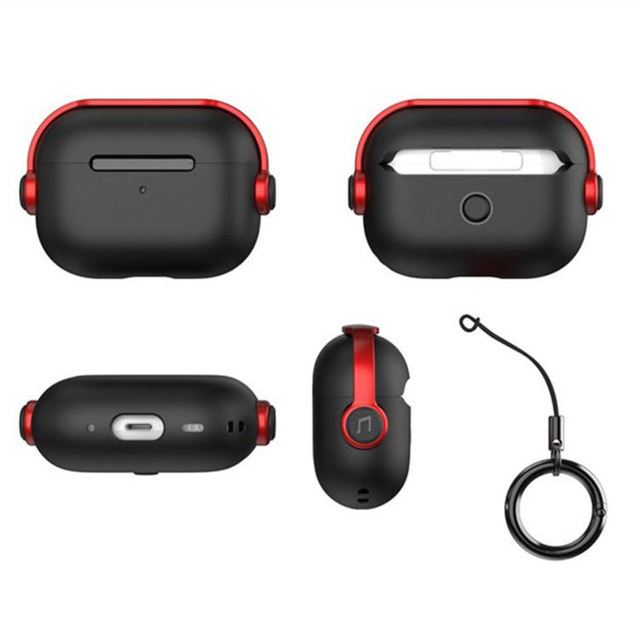 Funda protectora de TPU para auriculares Music Boy con clip para cordón, For AirPods Pro 3