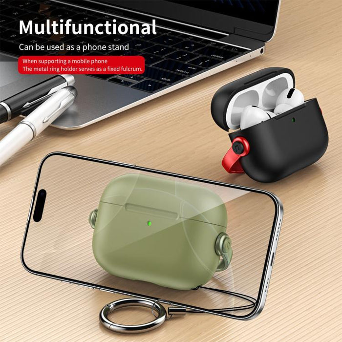 Funda protectora de TPU para auriculares Music Boy con clip para cordón, For AirPods Pro 3