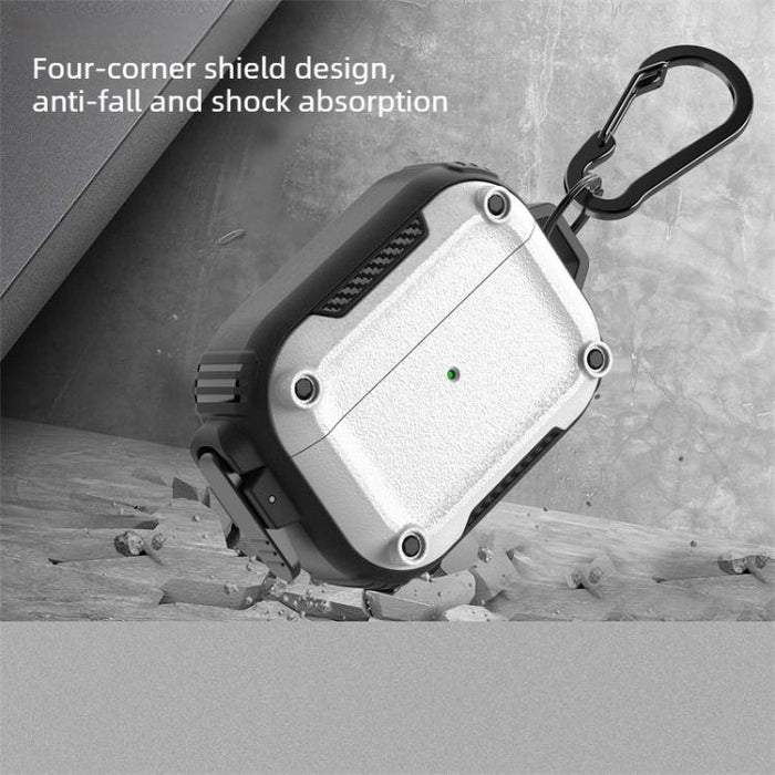 Funda protectora para auriculares Explorer Buckle con cierre esmerilado y mosquetón, For AirPods Pro 2