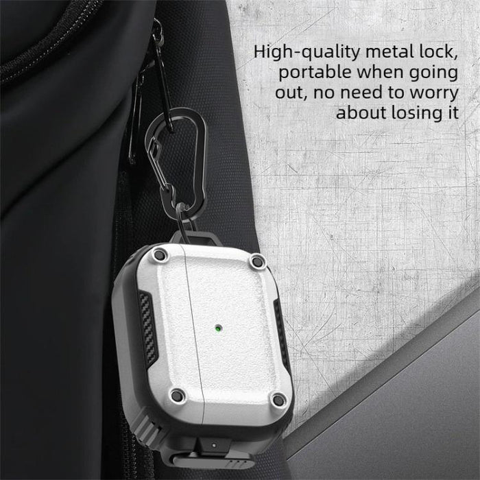 Funda protectora para auriculares Explorer Buckle con cierre esmerilado y mosquetón, For AirPods Pro 2