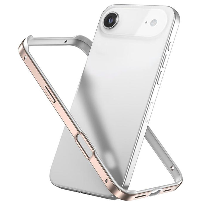 Funda para teléfono híbrida de metal y silicona con cuatro esquinas, resistente a los golpes y con sistema de refrigeración., For iPhone 17 Pro Max, For iPhone 17 Pro, For iPhone 17, For iPhone Air, For iPhone 16 Pro Max, For iPhone 16 Pro             ...