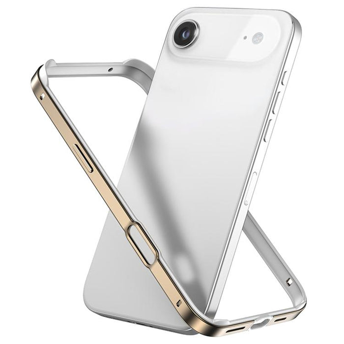 Funda para teléfono híbrida de metal y silicona con cuatro esquinas, resistente a los golpes y con sistema de refrigeración., For iPhone 17 Pro Max, For iPhone 17 Pro, For iPhone 17, For iPhone Air, For iPhone 16 Pro Max, For iPhone 16 Pro             ...