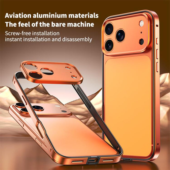 Funda para teléfono delgada con marco de refrigeración, fabricada en aleación de aluminio y silicona híbrida, con marco de lente metálico., For iPhone 16 Pro Max, For iPhone 16 Pro, For iPhone 15 Pro Max, For iPhone 15 Pro, For iPhone 14 Pro           ...