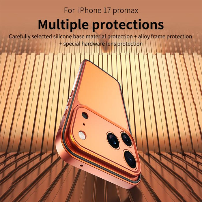 Funda para teléfono delgada con marco de refrigeración, fabricada en aleación de aluminio y silicona híbrida, con marco de lente metálico., For iPhone 16 Pro Max, For iPhone 16 Pro, For iPhone 15 Pro Max, For iPhone 15 Pro, For iPhone 14 Pro           ...