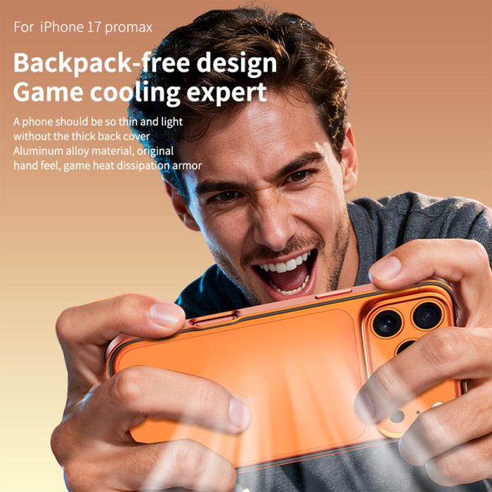 Funda para teléfono delgada con marco de refrigeración, fabricada en aleación de aluminio y silicona híbrida, con marco de lente metálico., For iPhone 16 Pro Max, For iPhone 16 Pro, For iPhone 15 Pro Max, For iPhone 15 Pro, For iPhone 14 Pro           ...