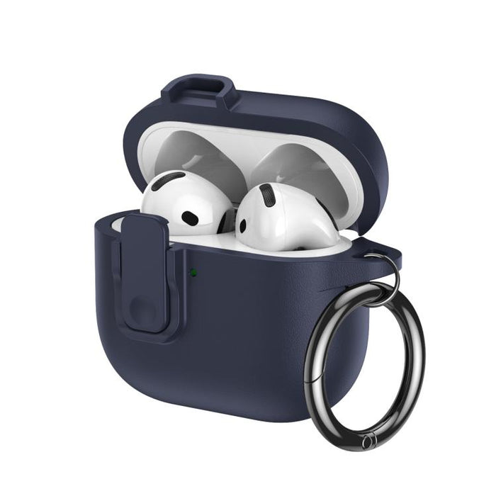 Funda para auriculares de TPU con aspecto de piel granulada y gancho de anilla., For AirPods Pro 3, For AirPods 4, For AirPods Pro 2, For AirPods 3