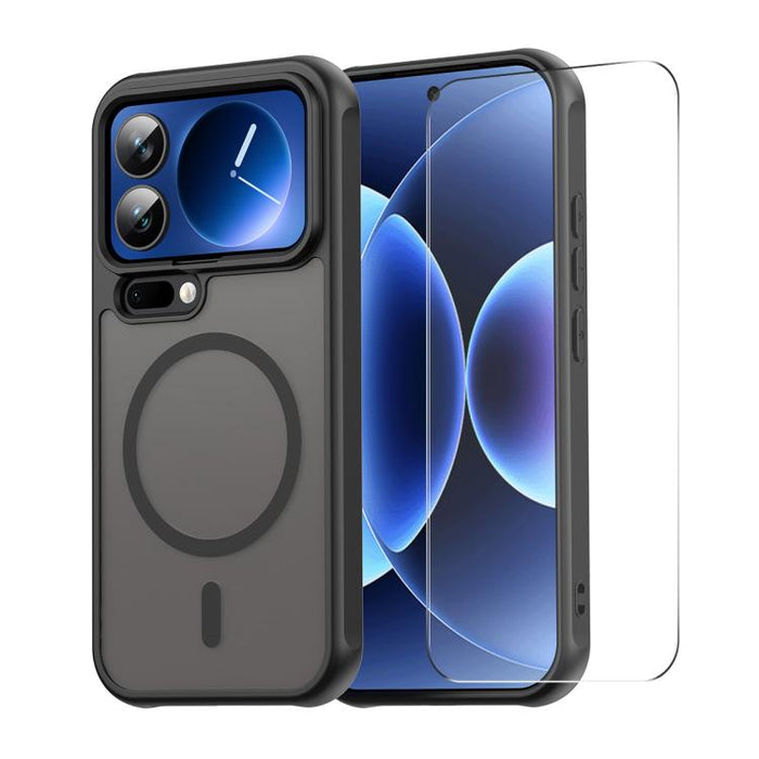 Funda para teléfono ENKAY Hat-Prince MagSafe mate translúcida a prueba de golpes con película de vidrio de aluminio y silicio de 0,18 mm de altura., For Xiaomi 17T Pro 5G, For Xiaomi 17T 5G, For Xiaomi Poco X8 Pro Max, For Xiaomi Poco X8 Pro           ...