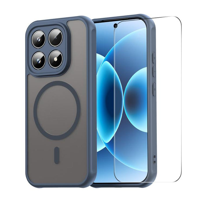 Funda para teléfono ENKAY Hat-Prince MagSafe mate translúcida a prueba de golpes con película de vidrio de aluminio y silicio de 0,18 mm de altura., For Xiaomi 17T Pro 5G, For Xiaomi 17T 5G, For Xiaomi Poco X8 Pro Max, For Xiaomi Poco X8 Pro           ...