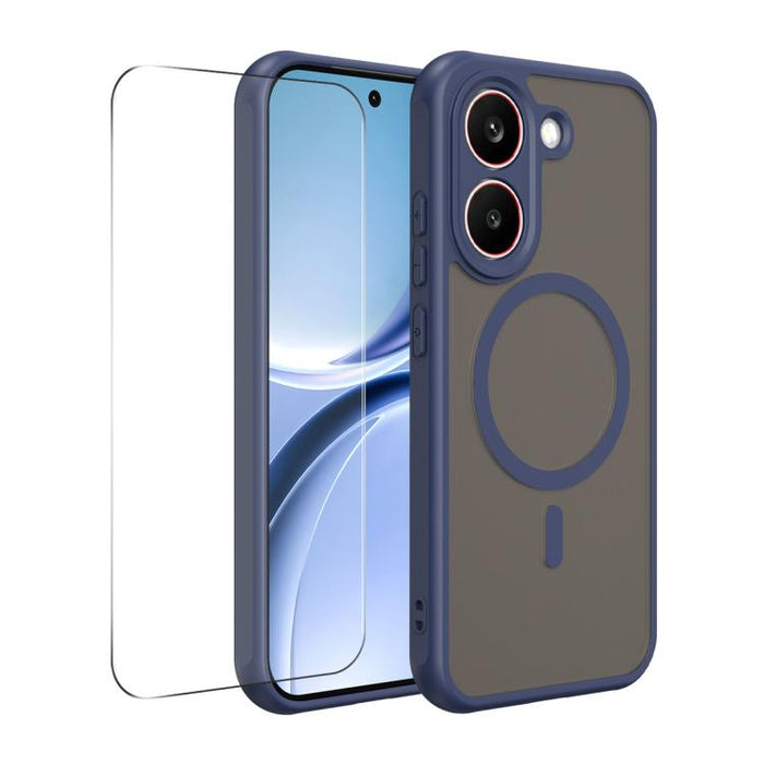 Funda para teléfono ENKAY Hat-Prince MagSafe mate translúcida a prueba de golpes con película de vidrio de aluminio y silicio de 0,18 mm de altura., For Xiaomi 17T Pro 5G, For Xiaomi 17T 5G, For Xiaomi Poco X8 Pro Max, For Xiaomi Poco X8 Pro           ...