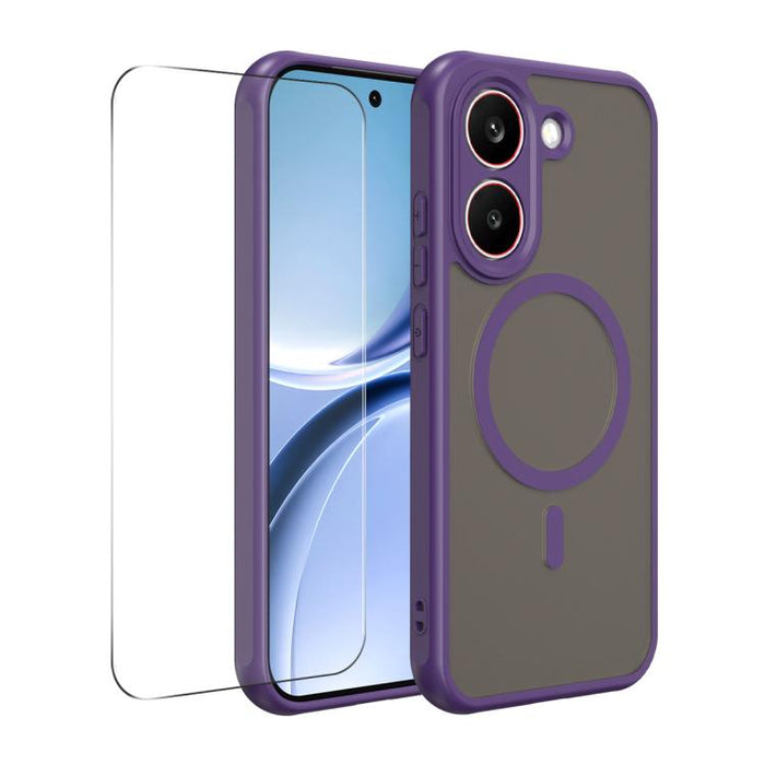 Funda para teléfono ENKAY Hat-Prince MagSafe mate translúcida a prueba de golpes con película de vidrio de aluminio y silicio de 0,18 mm de altura., For Xiaomi 17T Pro 5G, For Xiaomi 17T 5G, For Xiaomi Poco X8 Pro Max, For Xiaomi Poco X8 Pro           ...