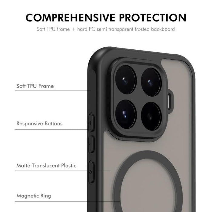 Funda para teléfono ENKAY Hat-Prince MagSafe mate translúcida a prueba de golpes con película de vidrio de aluminio y silicio de 0,18 mm de altura., For Xiaomi 17T Pro 5G, For Xiaomi 17T 5G, For Xiaomi Poco X8 Pro Max, For Xiaomi Poco X8 Pro           ...