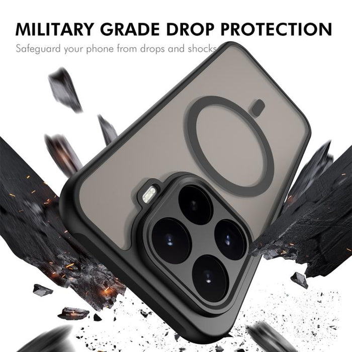 Funda para teléfono ENKAY Hat-Prince MagSafe mate translúcida a prueba de golpes con película de vidrio de aluminio y silicio de 0,18 mm de altura., For Xiaomi 17T Pro 5G, For Xiaomi 17T 5G, For Xiaomi Poco X8 Pro Max, For Xiaomi Poco X8 Pro           ...