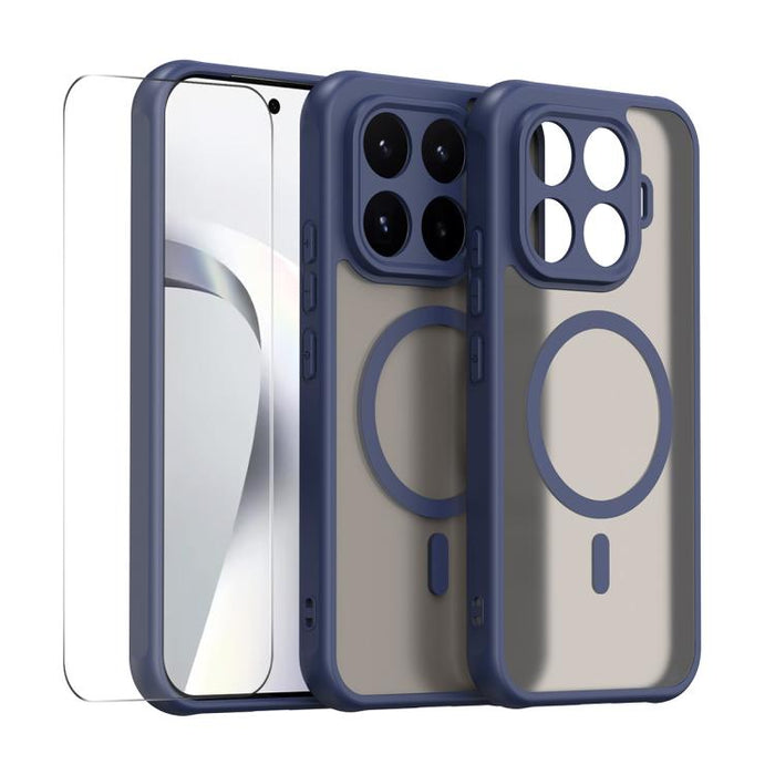 Funda para teléfono ENKAY Hat-Prince MagSafe mate translúcida a prueba de golpes con película de vidrio de aluminio y silicio de 0,18 mm de altura., For Xiaomi 17T Pro 5G, For Xiaomi 17T 5G, For Xiaomi Poco X8 Pro Max, For Xiaomi Poco X8 Pro           ...