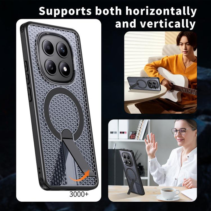 Funda para teléfono Kalebol Honeycomb Cooling MagSafe Holder, For Redmi Note 15 4G / 5G Global 164mm