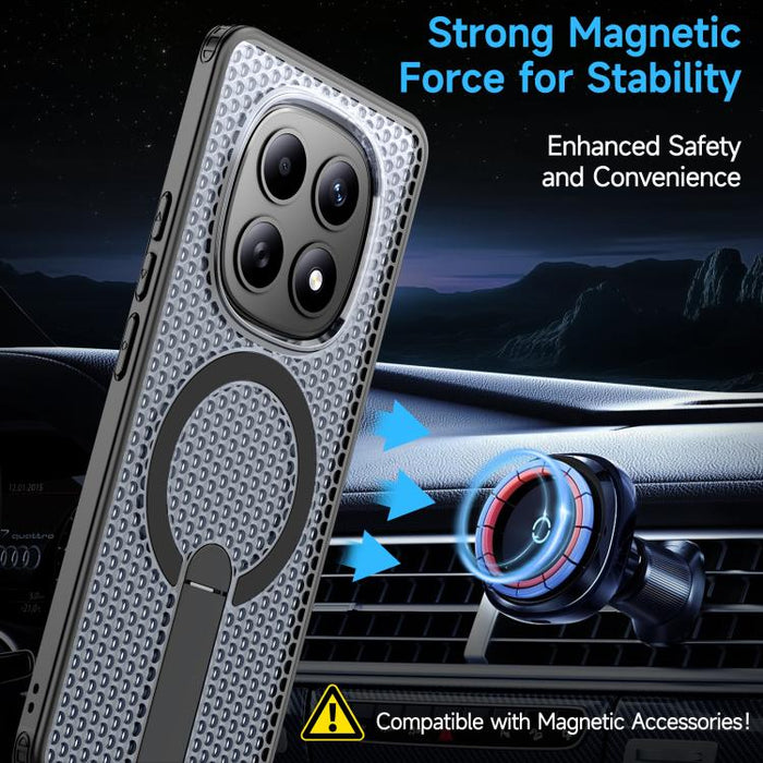 Funda para teléfono Kalebol Honeycomb Cooling MagSafe Holder, For Redmi Note 15 4G / 5G Global 164mm