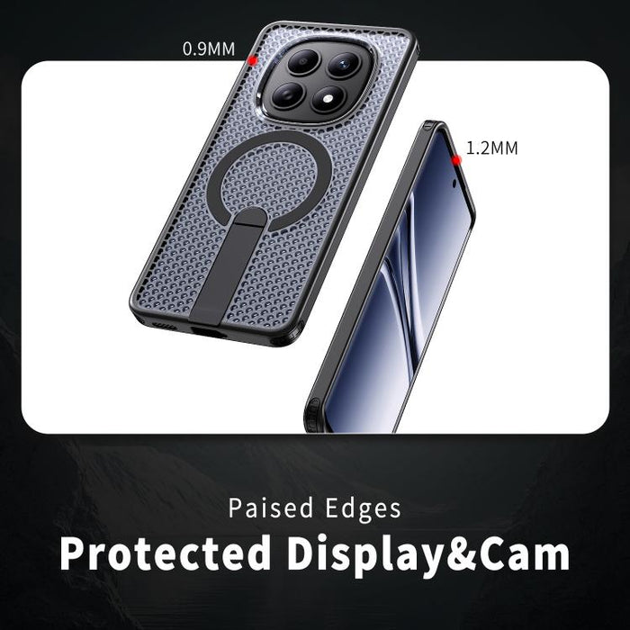 Funda para teléfono Kalebol Honeycomb Cooling MagSafe Holder, For Redmi Note 15 4G / 5G Global 164mm