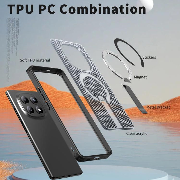 Funda para teléfono Kalebol Honeycomb Cooling MagSafe Holder, For Redmi Note 15 4G / 5G Global 164mm