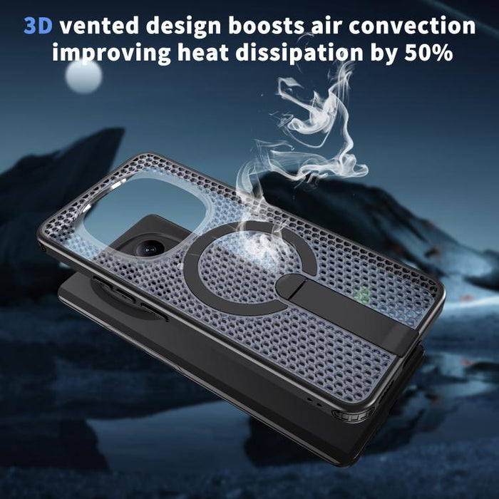 Funda para teléfono Kalebol Honeycomb Cooling MagSafe Holder, For Redmi Note 15 4G / 5G Global 164mm