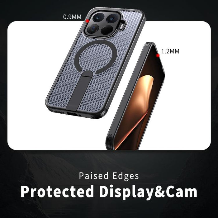 Funda para teléfono Kalebol Honeycomb Cooling MagSafe Holder, For Redmi Note 15 4G / 5G Global 164mm