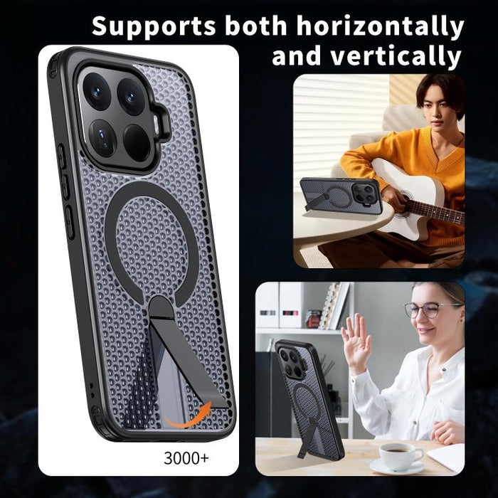Funda para teléfono Kalebol Honeycomb Cooling MagSafe Holder, For Redmi Note 15 4G / 5G Global 164mm