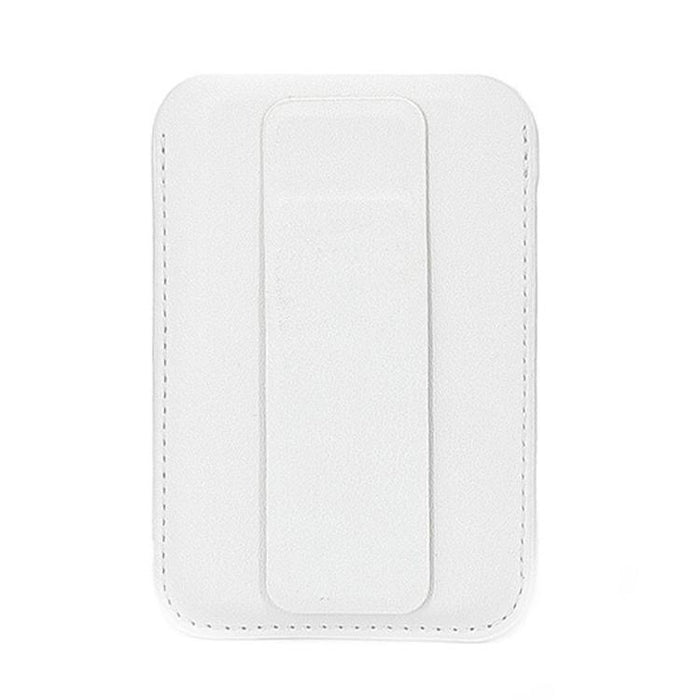 Tarjetero magnético ultrafino de piel vegana con soporte