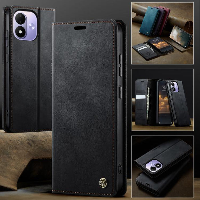 Funda para teléfono CaseMe 033 con forro de piel de becerro y bloqueo RFID de microfibra., For Xiaomi 17T 5G, For Xiaomi 17 Ultra, For Redmi Note 15 Pro 4G Global 163.2mm, For Redmi Note 15 Pro 5G Global 163.6mm, For Xiaomi 17                          ...