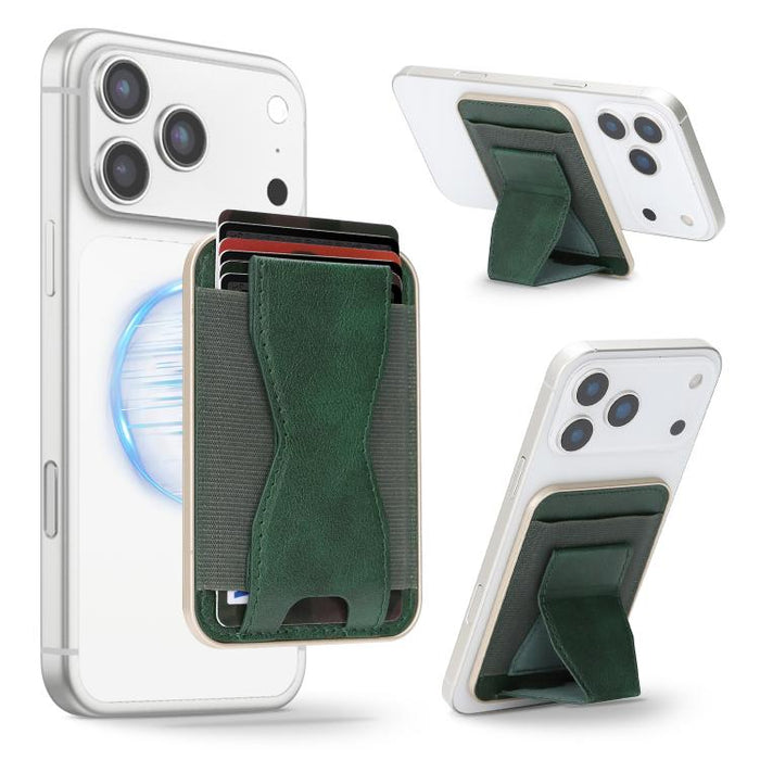 Cartera para tarjetas de piel vegana con cierre magnético