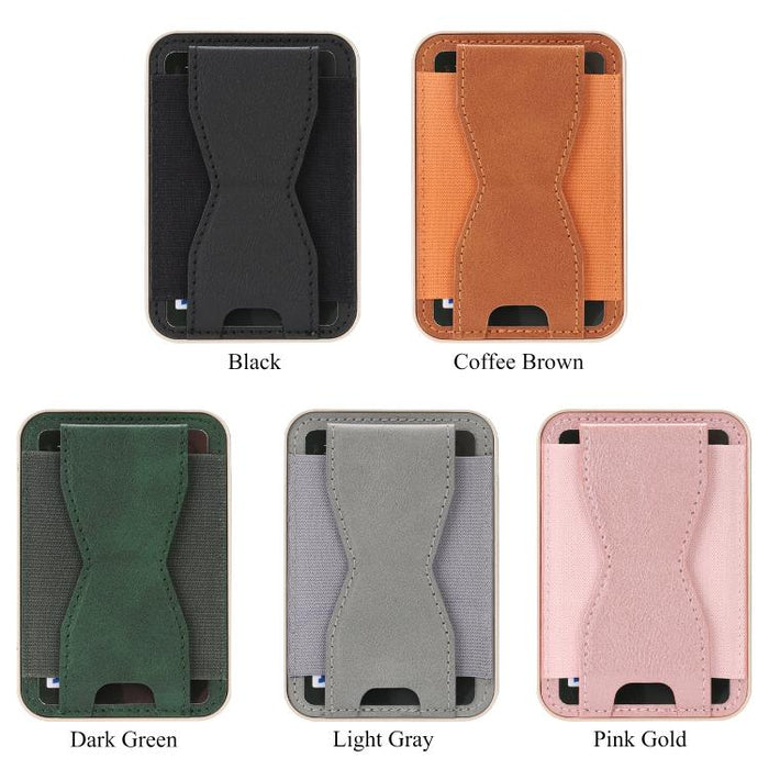 Cartera para tarjetas de piel vegana con cierre magnético