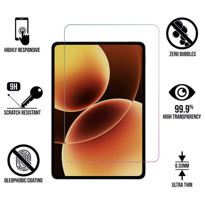 Caja de fácil instalación, libre de polvo, con borde curvo y lámina de vidrio templado HD., For Xiaomi Pad 7 Ultra, For Redmi Pad 2 11, For Redmi Pad SE 8.7, For Xiaomi Pad 6 Max, For Redmi Pad SE 11, For Xiaomi Pad 5, For Xiaomi Pad 7 / 7 Pro / 8 / 8 ...