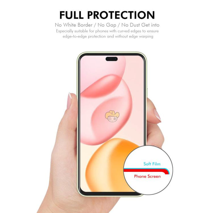 Funda para teléfono ENKAY Card Wallet de piel con textura de becerro y película de hidrogel suave con cobertura total de pegamento., For Redmi Note 15 Pro+ 5G Global 163.3mm, For Redmi Note 15 4G / 5G Global 164mm