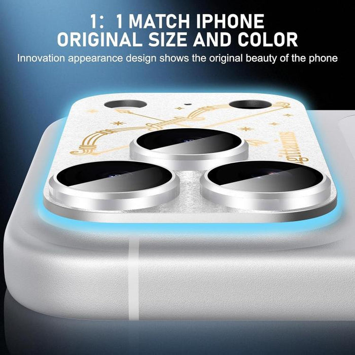 Para iPhone 17 Pro Max, película protectora integrada de metal esmerilado con doce constelaciones y acabado mate para lente de cámara, compatible con iPhone 17 Pro Max., Aries, Virgo, Taurus, Cancer, Capricorn, Sagittarius, Leo, Pisces, Gemini, Aquariu...