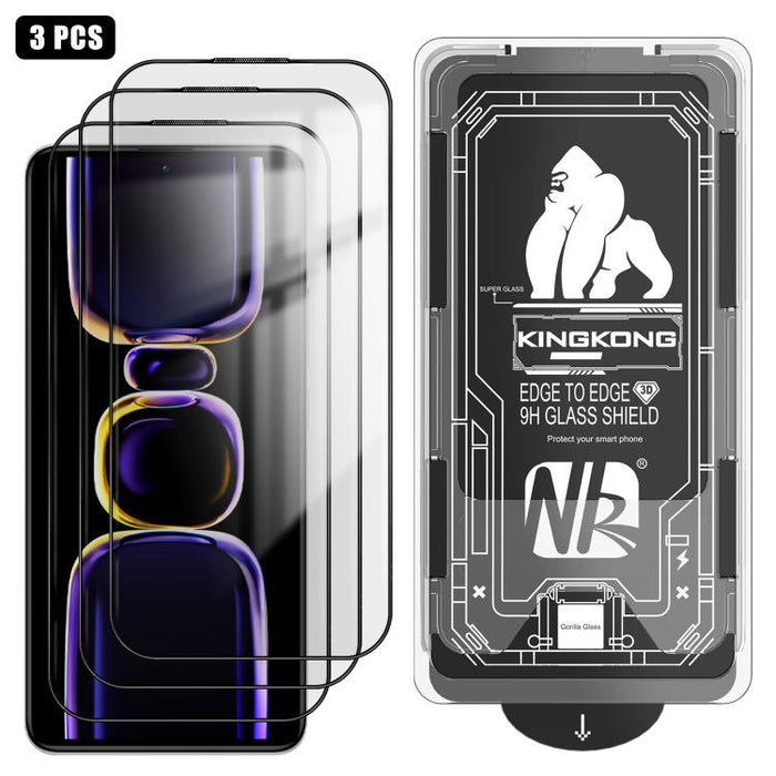 3 unidades de caja de fácil instalación, libre de polvo, con borde curvo 3D, HD, galvanizada y de vidrio templado a prueba de explosiones., For Redmi K90 Pro Max, For Redmi 15 5G Global / 15 4G SEA 169.5mm, For Redmi 15C 5G / 4G Global 171mm           ...