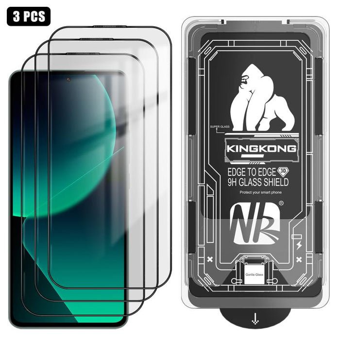 3 unidades de caja de fácil instalación, libre de polvo, con borde curvo 3D, HD, galvanizada y de vidrio templado a prueba de explosiones., For Xiaomi 17 Ultra, For Xiaomi 17 Pro Max, For Xiaomi 17 Pro, For Xiaomi 17, For Xiaomi 15T Pro                ...