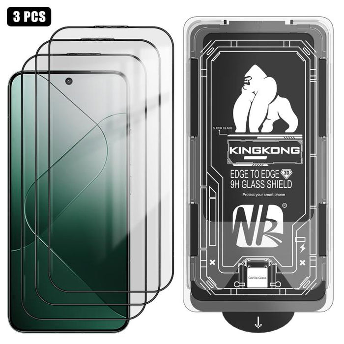 3 unidades de caja de fácil instalación, libre de polvo, con borde curvo 3D, HD, galvanizada y de vidrio templado a prueba de explosiones., For Xiaomi 17 Ultra, For Xiaomi 17 Pro Max, For Xiaomi 17 Pro, For Xiaomi 17, For Xiaomi 15T Pro                ...