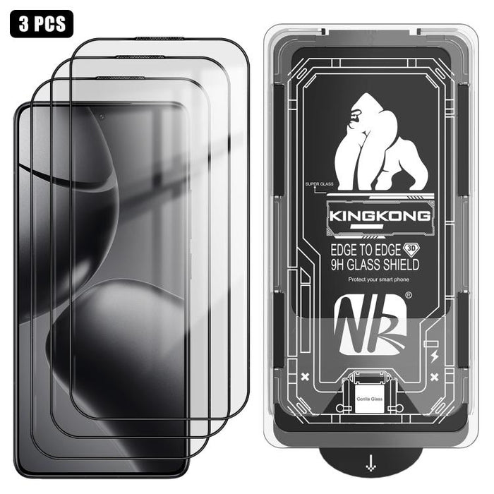 3 unidades de caja de fácil instalación, libre de polvo, con borde curvo 3D, HD, galvanizada y de vidrio templado a prueba de explosiones., For Xiaomi 17 Ultra, For Xiaomi 17 Pro Max, For Xiaomi 17 Pro, For Xiaomi 17, For Xiaomi 15T Pro                ...