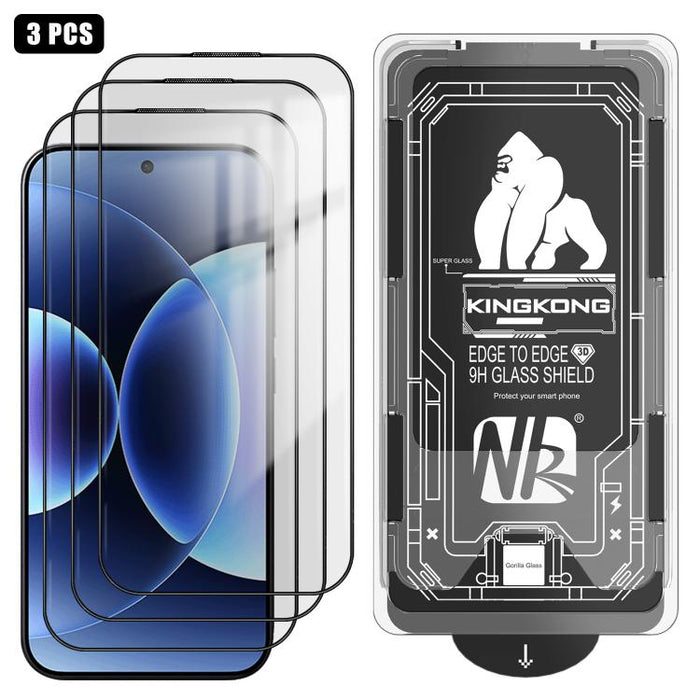 3 unidades de caja de fácil instalación, libre de polvo, con borde curvo 3D, HD, galvanizada y de vidrio templado a prueba de explosiones., For Xiaomi 17 Ultra, For Xiaomi 17 Pro Max, For Xiaomi 17 Pro, For Xiaomi 17, For Xiaomi 15T Pro                ...