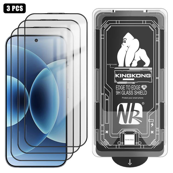 3 unidades de caja de fácil instalación, libre de polvo, con borde curvo 3D, HD, galvanizada y de vidrio templado a prueba de explosiones., For Xiaomi 17 Ultra, For Xiaomi 17 Pro Max, For Xiaomi 17 Pro, For Xiaomi 17, For Xiaomi 15T Pro                ...