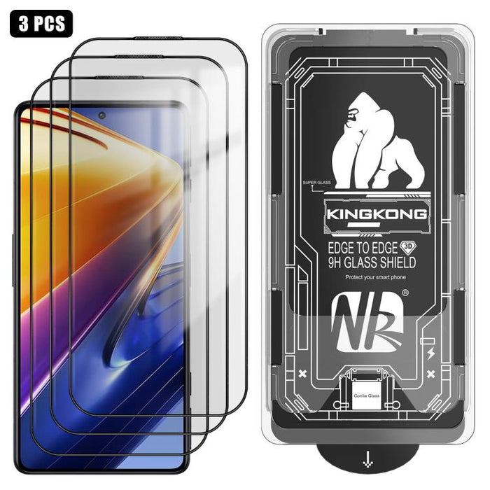 3 unidades de caja de fácil instalación, libre de polvo, con borde curvo 3D, HD, galvanizada y de vidrio templado a prueba de explosiones., For Xiaomi 17 Ultra, For Xiaomi 17 Pro Max, For Xiaomi 17 Pro, For Xiaomi 17, For Xiaomi 15T Pro                ...