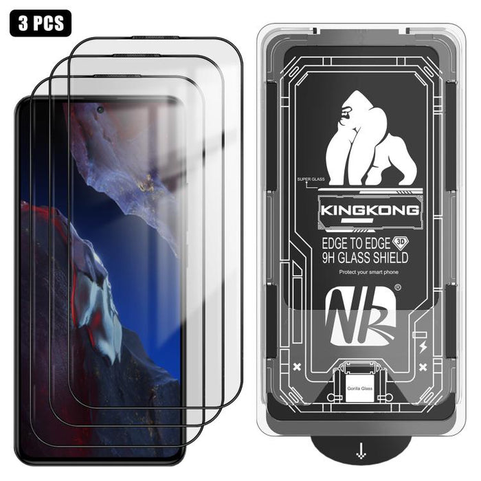 3 unidades de caja de fácil instalación, libre de polvo, con borde curvo 3D, HD, galvanizada y de vidrio templado a prueba de explosiones., For Xiaomi 17 Ultra, For Xiaomi 17 Pro Max, For Xiaomi 17 Pro, For Xiaomi 17, For Xiaomi 15T Pro                ...