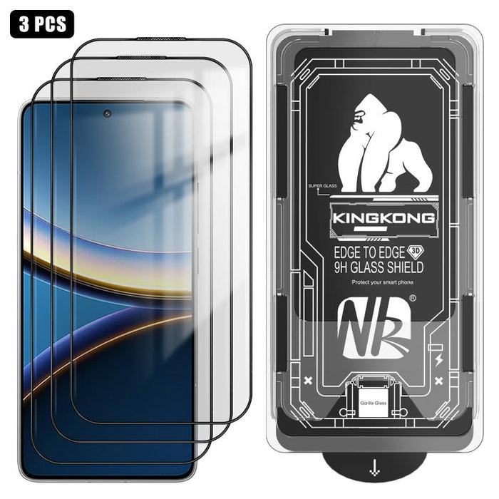 3 unidades de caja de fácil instalación, libre de polvo, con borde curvo 3D, HD, galvanizada y de vidrio templado a prueba de explosiones., For Xiaomi 17 Ultra, For Xiaomi 17 Pro Max, For Xiaomi 17 Pro, For Xiaomi 17, For Xiaomi 15T Pro                ...